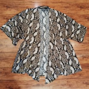 Chico's Additions Snakeprint Open Front Half Sleeve "Shaket," Chico's 3